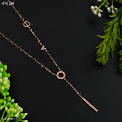 Mayro Love Symbols with Rosegold Chain for Women- MYC129