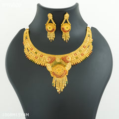 Mayro Designer Round Cut Neckless With Earring for women - MYN008