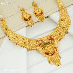 Mayro Designer Round Cut Neckless With Earring for women - MYN008