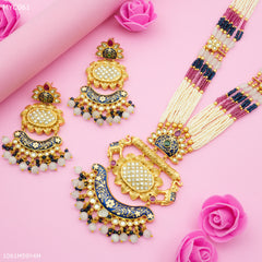 Mayro Handmade antique long Set with earring for women - MYC061