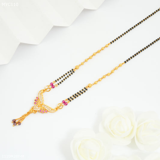 Mayro One Line Butterfly with AD  Mangalsutra for Women- MYM110