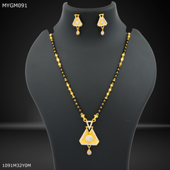 Mayro One Line Tringle cut with AD Design mangalsutra - MYGM091