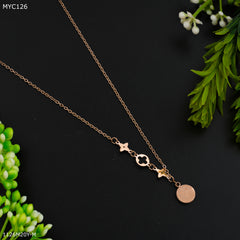 Mayro Designer Star with Rosegold Chain for Women- MYC126