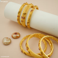 Mayro 1mg Six pic gold Bangles For Women - MYGB055