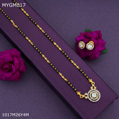 Mayro 1MG One line mangalsutra with earrings for women - MYGM017