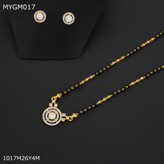 Mayro 1MG One line mangalsutra with earrings for women - MYGM017