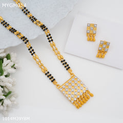 Mayro 1MG One Line Mangalsutra With Earrings For Women - MYGM013