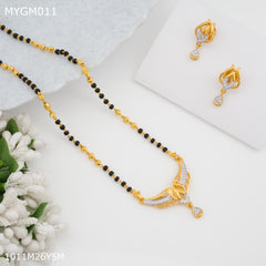 Mayro 1MG One Line Mangalsutra With Earrings For Women - MYGM011