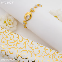 Mayro 1mg Dimond with gold plated Bracelet For Women - MYGB024