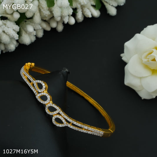 Mayro 1mg Gold plated rhodium Bangles For Women - MYGB027