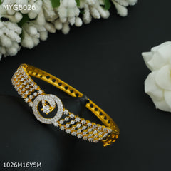 Mayro 1mg Gold plated rhodium kada For Women - MYGB026