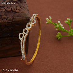 Mayro 1mg Gold plated rhodium Bangles For Women - MYGB027