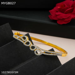 Mayro 1mg Gold plated rhodium Bangles For Women - MYGB027