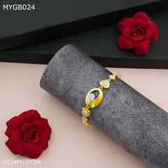 Mayro 1mg Dimond with gold plated Bracelet For Women - MYGB024