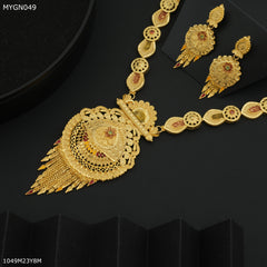 Mayro 1MG Rani Haar Long Set With Earring for women - MYGN049