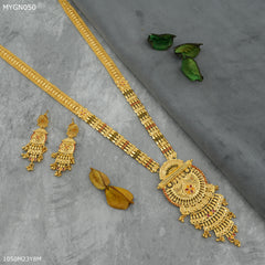 Mayro 1MG Rani Haar Long Set With Earring for women - MYGN050