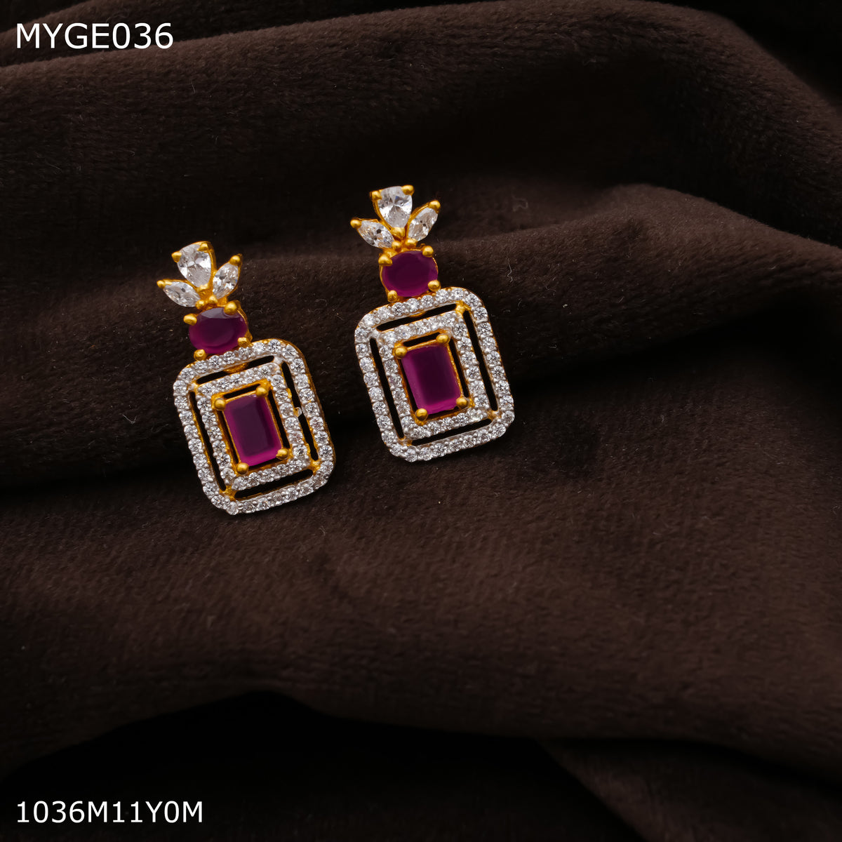 Mayro AD pink gold plated Earring for women - MYGE036