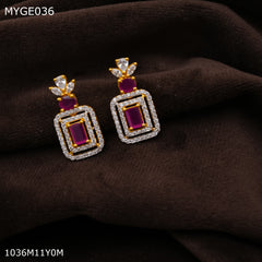 Mayro AD pink gold plated Earring for women - MYGE036