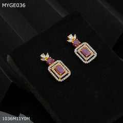 Mayro AD pink gold plated Earring for women - MYGE036