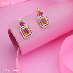 Mayro AD pink gold plated Earring for women - MYGE036