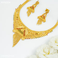 Mayro Pyramid Shape Neckless With Earring for women - MYN004