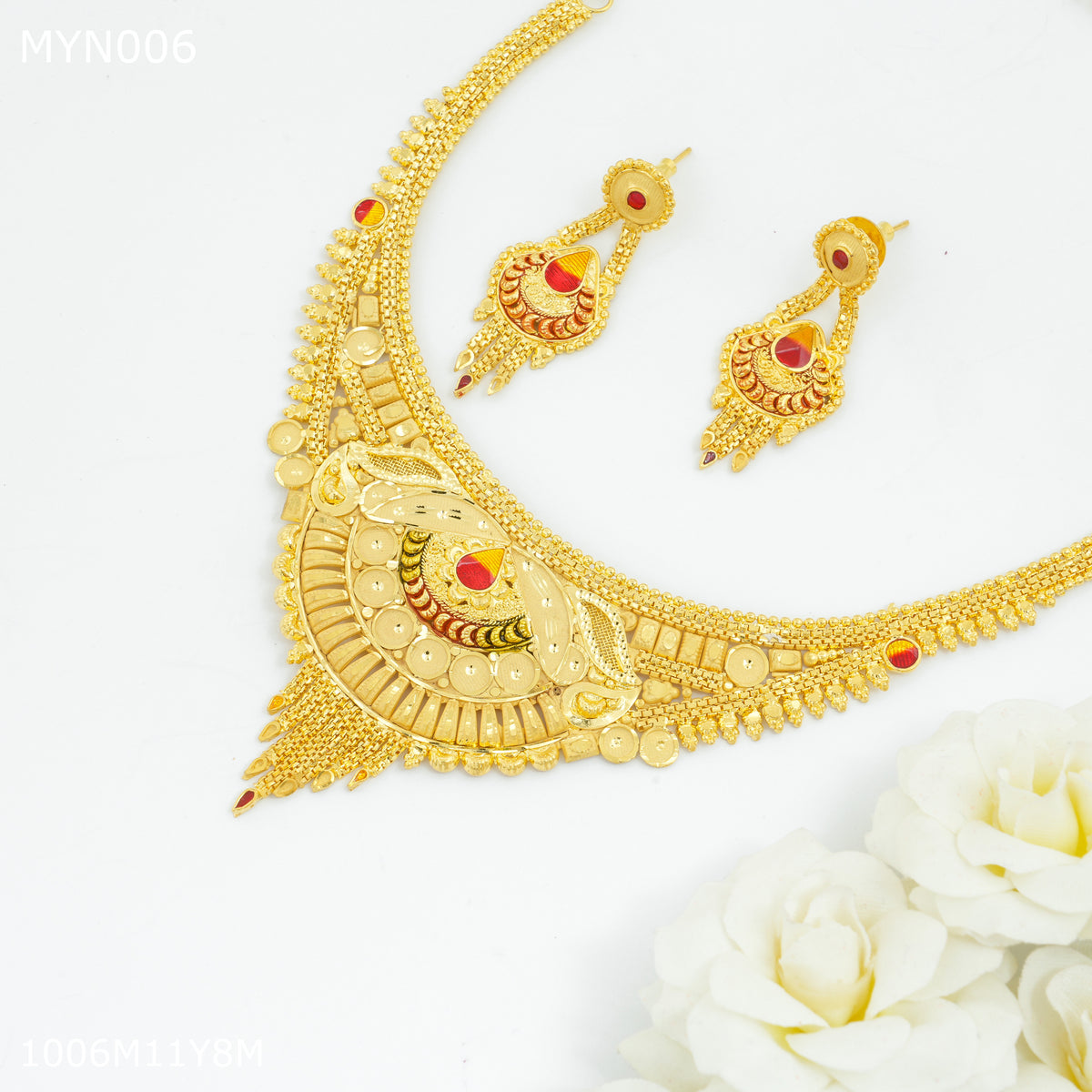 Mayro Traditional Neckless With Earring for women - MYN006