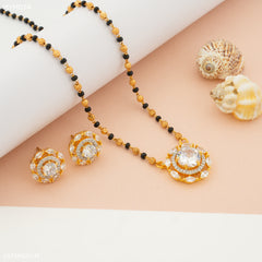 Mayro One Line Round AD Design mangalsutra - MYM075