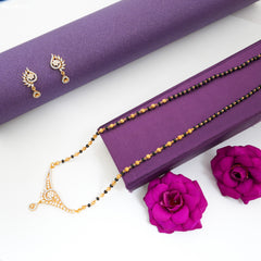 Mayro One Line AD Flower Design mangalsutra - MYM076