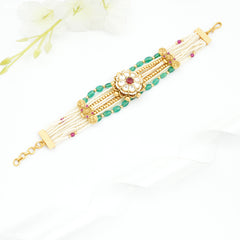 Mayro Classic Flower with AD Bracelet for Women - MYB081