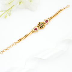 Mayro Pink AD with Flower Bracelet for Women- MYB087