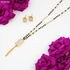 Mayro One Line Box with AD Design mangalsutra - MYGM102