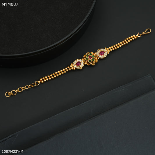 Mayro Pink AD with Flower Bracelet for Women- MYB087