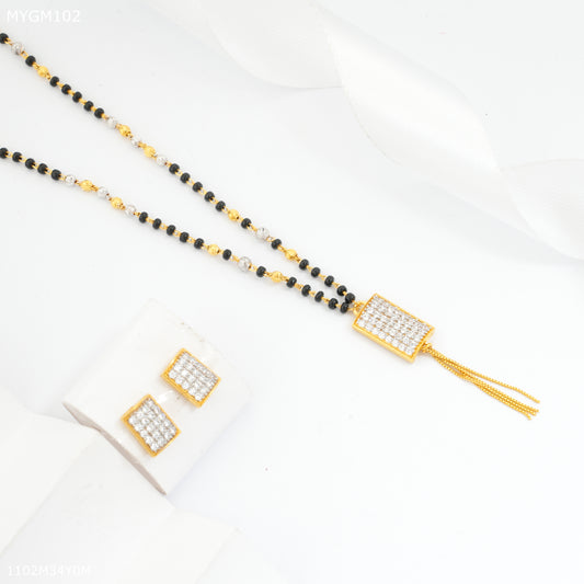 Mayro One Line Box with AD Design mangalsutra - MYGM102