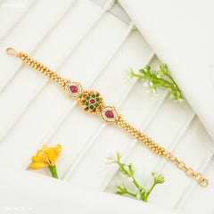 Mayro Pink AD with Flower Bracelet for Women- MYB087