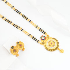 Mayro Two Line Round AD Design mangalsutra - MYGM100