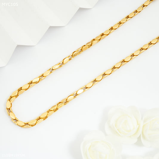 Mayro Leaf Shape Golden Chain for Women- MYC105