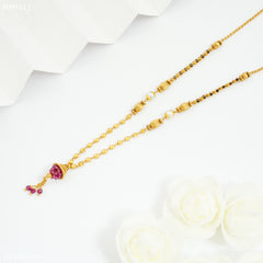 Mayro Golden Ball with Pink motti chain for Women- MYM112