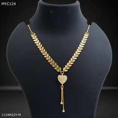 Mayro Designer Heart with AD Chain for Women- MYC124