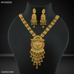 Mayro 1MG Rani Haar Long Set With Earring for women - MYGN050