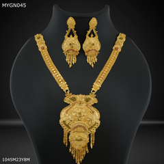 Mayro 1MG Traditional Rani Haar Long Set With Earring for women - MYGN045