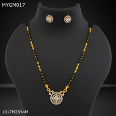 Mayro 1MG One line mangalsutra with earrings for women - MYGM017