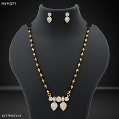 Mayro One Line Leaf Shape Design mangalsutra - MYM077