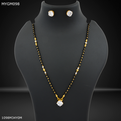 Mayro One Line Dimond Design mangalsutra - MYGM098