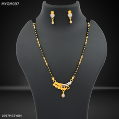 Mayro One Line Heart Cutting with AD Design mangalsutra - MYGM097