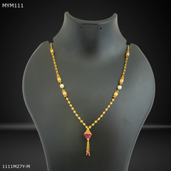 Mayro Golden Ball with Pink motti chain for Women- MYM112